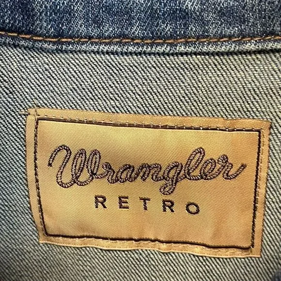 NWT WRANGLER X COLOSSEUM Oklahoma Jean Jacket Women's Large Blue Sooners OU New - Picture 7 of 16